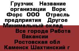 Грузчик › Название организации ­ Ворк Форс, ООО › Отрасль предприятия ­ Другое › Минимальный оклад ­ 24 000 - Все города Работа » Вакансии   . Ростовская обл.,Каменск-Шахтинский г.